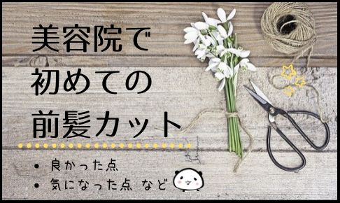 前髪をいつも自分でカットしてたど 初めて美容院で前髪カットしてみた レビュー Mar U Home まるホーム のブログ